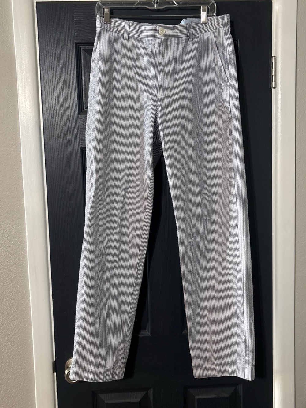 Brooks Brothers Men's Blue and White Seersucker Dress Pants